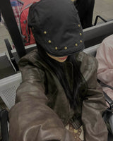 Y2K stud hunting cap