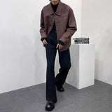 レザーピンタックジャケット/EV leather pin tuck jacket (3 colors)