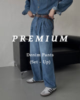 コールマンリネンツータックデニム / LE Coleman Linen Two-Tuck Denim