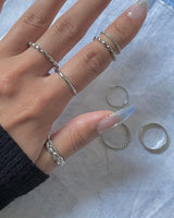 [8セット] デイリーチェーンレイヤードリングセット / [8 set] Daily Chain Layered Ring Set