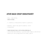 KHAKI ATHR MAXI CROP SWEATSHIRT