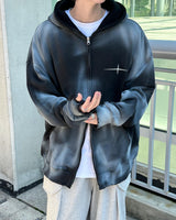 スプレーウォッシングフード ジップアップ