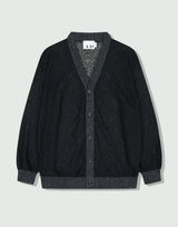 グランジフィッシャーネットニットカーディガン / grunge fisher net knit cardigan black
