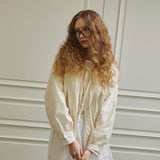 Loving shirring windbreaker jumper (ivory)