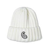 YPペイズリーパッチニットビーニー / YP PAISLEY PATCH KNIT BEANIE CREAM