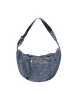 Washed Denim Shoulder Bag (Blue)