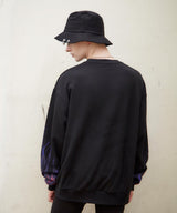 ファイヤーパターン袖プリントトレーナー/スウェット/FIRE PATTERN SWEATSHIRT (4580960993398)