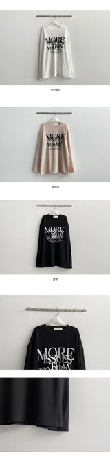 Moor オーバーサイズ フィット アンド プリーツ ロング スリーブ T シャツ