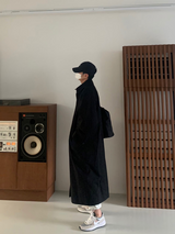 Nus. Black Mac Coat(봄 가을)