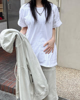 レイヤードオーバーUネックTシャツ