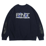 フレームクラックPNTロゴスウェットシャツ / Flame Crack PNT Logo Sweatshirt_Navy