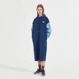 フーディーロングジャージドレス/HOODIE LONG JERSEY DRESS _ BLUE