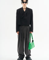 ルシッドクロップラップブレザー / [自主製作] Lucid crop wrap blazer (2 color)