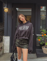 スーペリアルレタリングクロップバルーンフード
