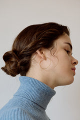 [14K] Slim Hoop Earrings (L)