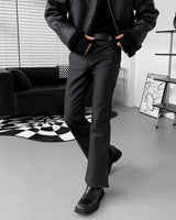 EN Coated Washing Bootcut Slim Pants