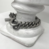 ヴィンテージ シルバー カーブ チェーン リンク ブレスレット / [BLESSEDBULLET]vintage silver curve chain link bracelet_13mm