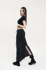 リンクスリットストラップロングスカート / 954. Linked slit strap long sk (2color)