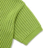 スモールチェリーニット半袖Tシャツ / UNI SMALL CHERRY SHORT SLEEVED KNIT KS [GREEN]