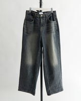 Vintage brush blue denim pants