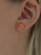 2021 Pantone Daily Round Marbling earring (OR) (6641940824182)