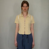 フィッティドテリーシャツ / FITTED TERRY SHIRT_YELLOW