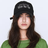 VIVRE SA VIE BALL CAP BLACK (6563457826934)