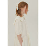セーラーカラーロングドレス / SAILOR COLLAR LONG DRESS_WHITE