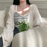 [3color] Stripe sleeveless