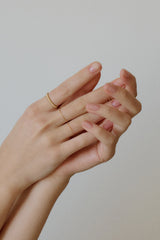 [14K] line ring (1mm)