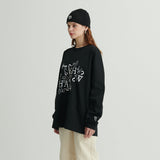 WHATTHE Q.M刺繍長袖Tシャツ/WHATTHE Q.M Embroidered L/S Tee Black