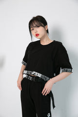 ウルトラバンドクロップTシャツ/TOP(8651) Ultra Band Crop Tee
