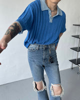 オーンショートスリーブブックルニットウェア / OWN Fnatic Short-Sleeved Bookle Knitwear (2 colors)