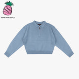 ニッティングジップアップセーター/KNITTING ZIP-UP SWEATER