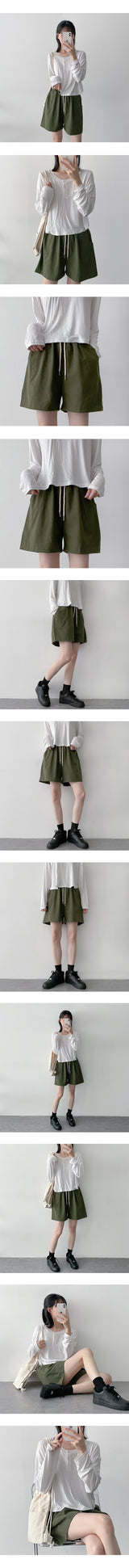 ハクバイオウォッシングコットンベンダブルショーツ / Haku bio washing cotton bendable shorts
