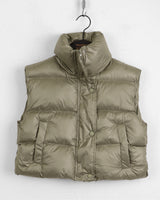 Dean High Neck Crop Vest Padding