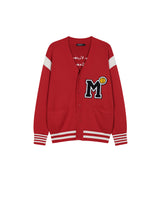 M PATCH VARSITY CARDIGAN RED (6691448717430)