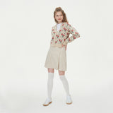 FLOWER JAQUARD KNIT CARDIGAN_BEIGE (6610815549558)