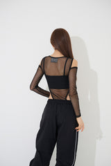 スプリットショルダーボディスーツ/(9240) Split Shoulder Bodysuit
