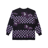 ソーシャルバタフライニットカーディガン / Social Butterfly Knit Cardigan - Black, White, Purple & Soft Purple