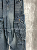 Rough Cargo Denim Wide Pants