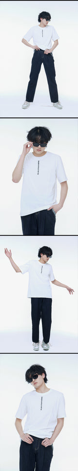 オーバーフィットロゴピンタックラインTシャツ / OVERFIT LOGO PINTUCK LINE T-SHIRTS (WH)
