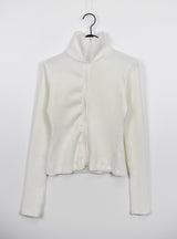 ベルベットリブジップアップ/Velvet Ribbed Zip Up [ Ivory ]