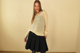 Garden loose V neck knit *Ivory