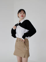 ダブルベルトミニスカート / Double Belt Mini Skirt (3color)