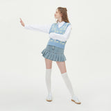 FLOWER JAQUARD KNIT VEST_SKY BLUE (6610820169846)