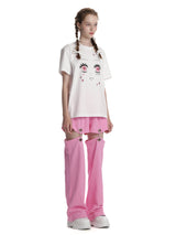 カットアウトスウェットパンツ / 0 9 cut out sweatpants - PINK