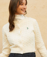 クロップニットカーディガン/RCH crop knit cardigan ivory