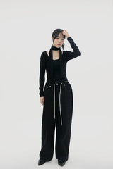 シンプルスカーフTシャツ / Simple scarf T-shirt (3color)