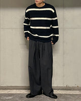 ダイアゴナルラインツータックワイドスラックス/diagonal line two tuck wide slacks 3color